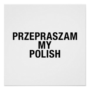 Poster Désolé ma langue polonaise