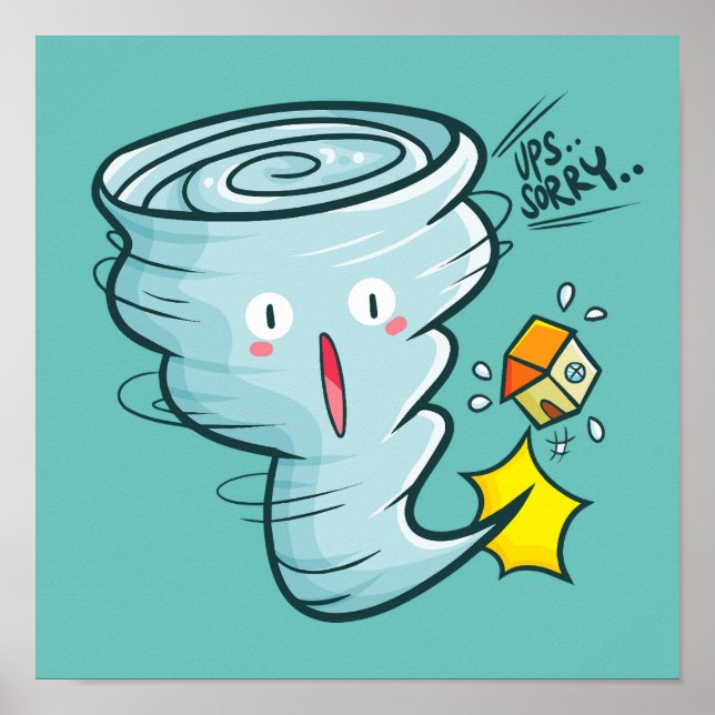 Poster Désolé Tornado (Devant)