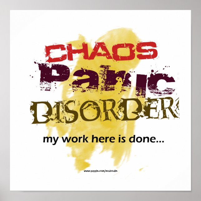 Poster Désordre de la panique au chaos (Devant)