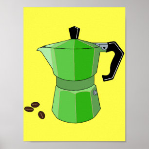 Poster d'Espresso Arc-en-ciel vert