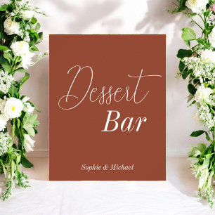 Poster Dessert Bar Mariage Brown Terracotta