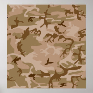 Poster Dessert Camo - Camouflage Marron