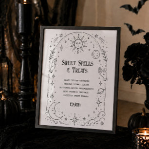 Poster Dessert de Baby Shower Céleste Halloween pour la M