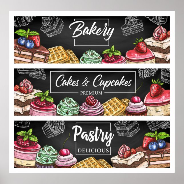 Poster Desserts sucrés (Devant)