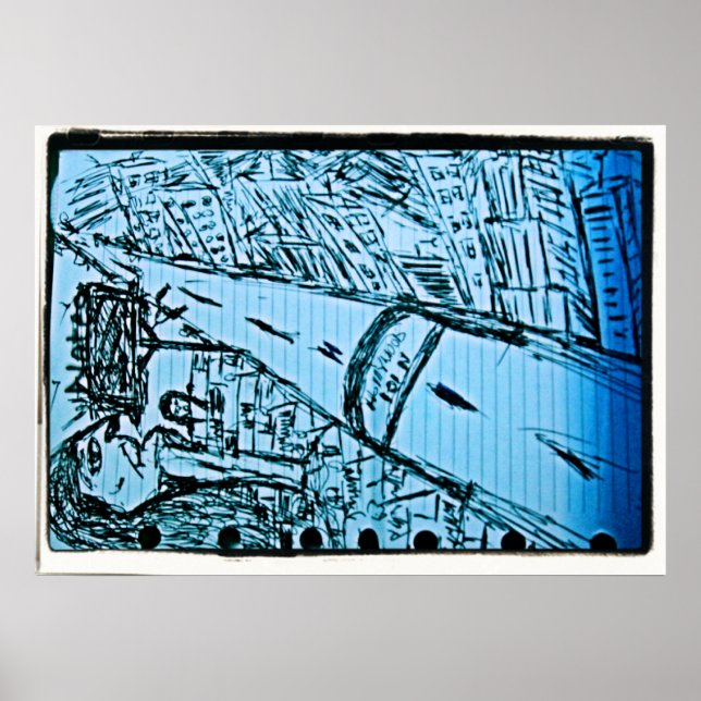 Poster dessin à point de fuite 2 (Devant)