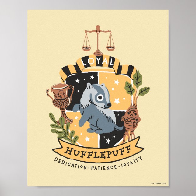 Poster Dessin animé Hufflepuff loyal (Devant)