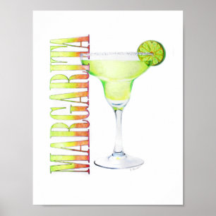 Poster Dessin au crayon de couleur Margarita