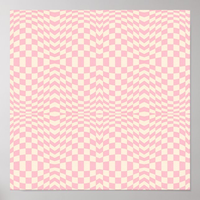 Poster Dessin damier fou (Devant)