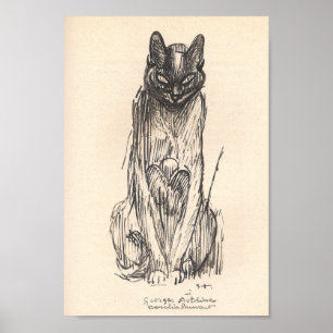 Poster Dessin de Cat par Alexandre Steinlen