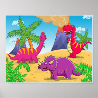 Poster Dessin de Dinosaur