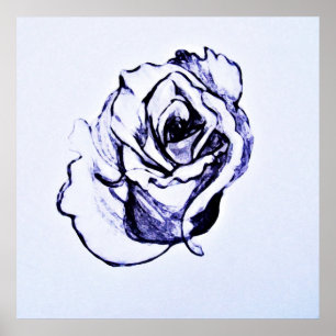 Poster Dessin de fleur