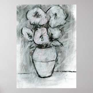 Poster Dessin de fleurs original