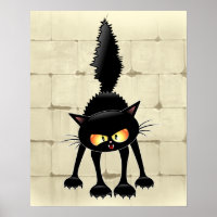 Dessin de Funny Fierce Black Cat