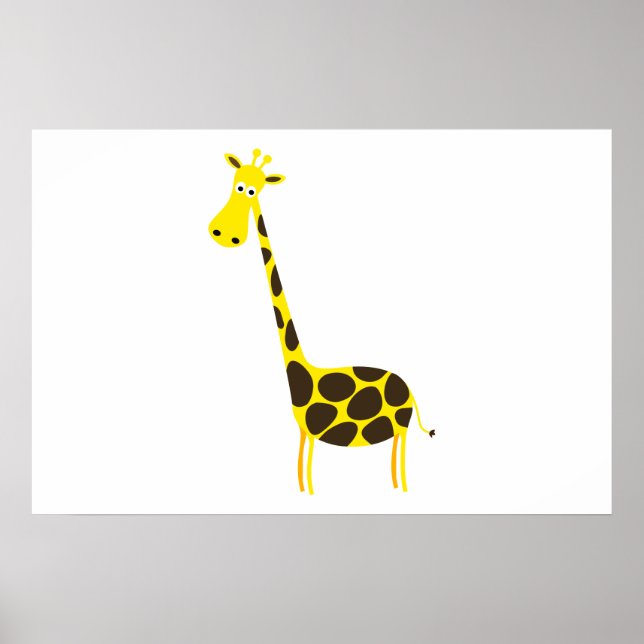 Poster Dessin de Giraffe (Devant)