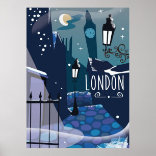 Poster Dessin de Londres victorien