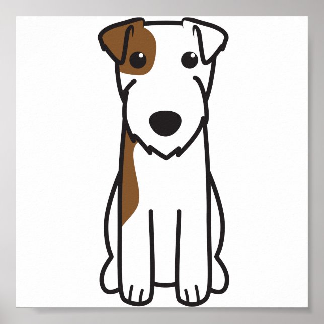 Poster Dessin de Parson Russell Terrier Dog (Devant)