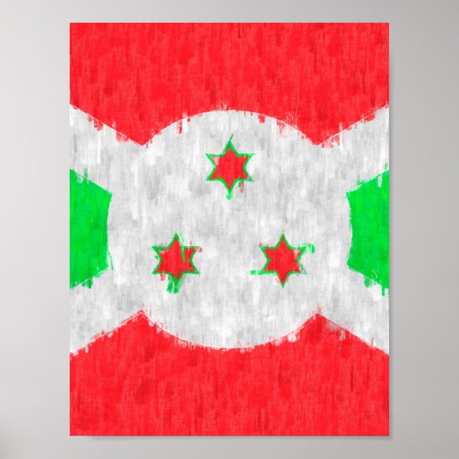 Poster Dessin de peinture pétrolière au Burundi (Devant)