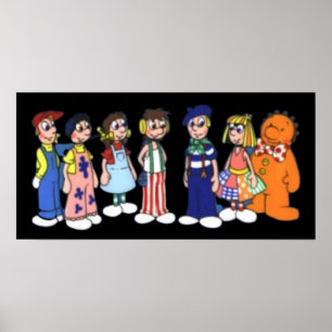 Poster Dessin de poupées Raggy