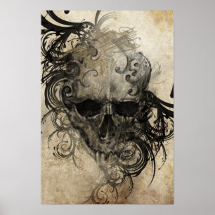 Poster Dessin De Tatouage, Illustration Faite À La Main