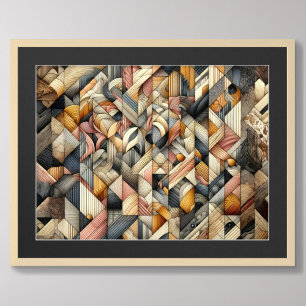 Poster Dessin Design Moderne Abstrait Pastel