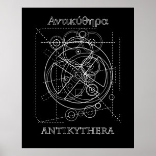 Poster Dessin du mécanisme antikythérien