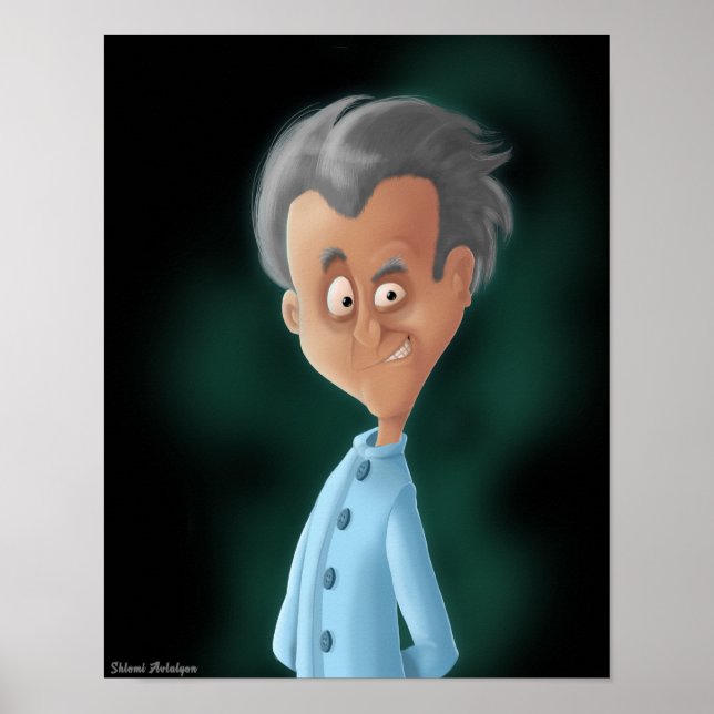 Poster Dessin d'un professeur (Devant)