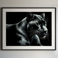 Dessin dur Pastel Black Panther III