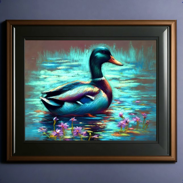 Poster Dessin dur Pastel Peinture d'un canard de Majard (Créateur téléchargé)