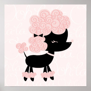 Poster Dessin Français Poodle Mur d'Art pour enfants