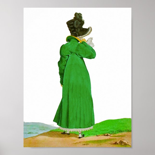 Poster Dessin Mode Plutôt Vert Français (Devant)