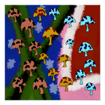dessin peinture champignon champignon paradis