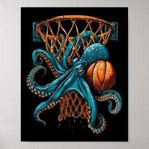 Poster Dessin Pieuvre Sketll Joueur Sketll Slam Dunk 