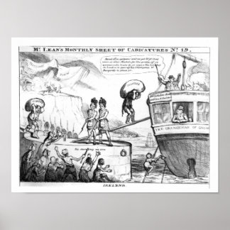 Poster Dessin satirique sur l'État d'Irlande