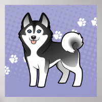 Dessin Sibérien Husky / Malamute d'Alaska