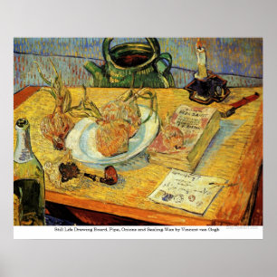 Poster Dessin, tuyau et oignons - Vincent van Gogh