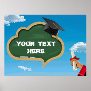 Poster Dessin vectoriel pour la remise des diplômes