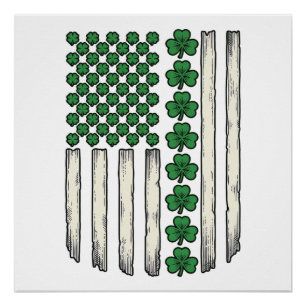 Poster Dessin vectoriel vintage du drapeau américain Sham