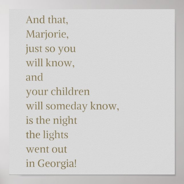 Poster Dessiner une citation de femme Julia Sugarbaker (Devant)