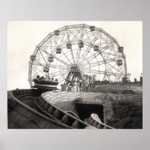 Poster Dessous de verre à rouleaux de Coney Island-182661