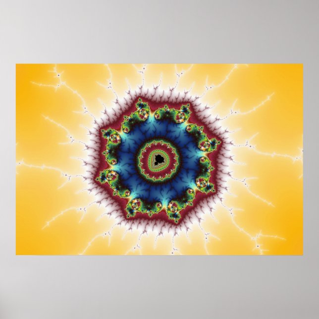 Poster Dessous de verre - Art fractal (Devant)