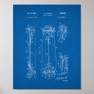 Poster Dessous de verre pour enfants - Skateboard Patent