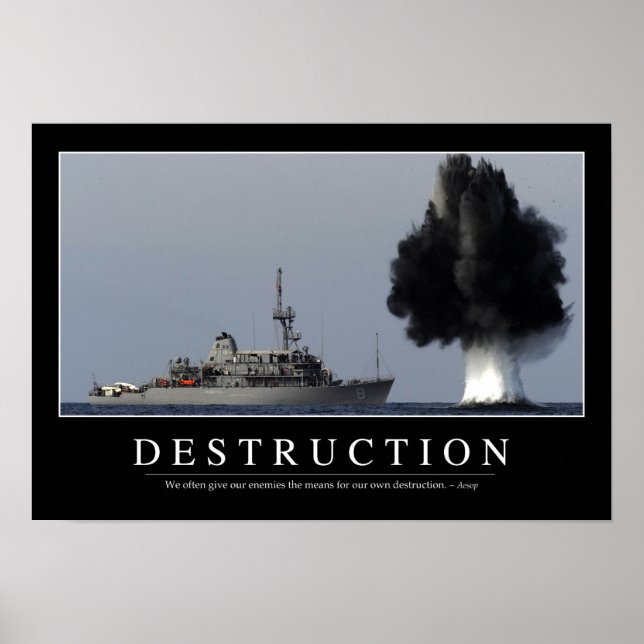 Poster Destruction : Citation inspirante 1 (Devant)
