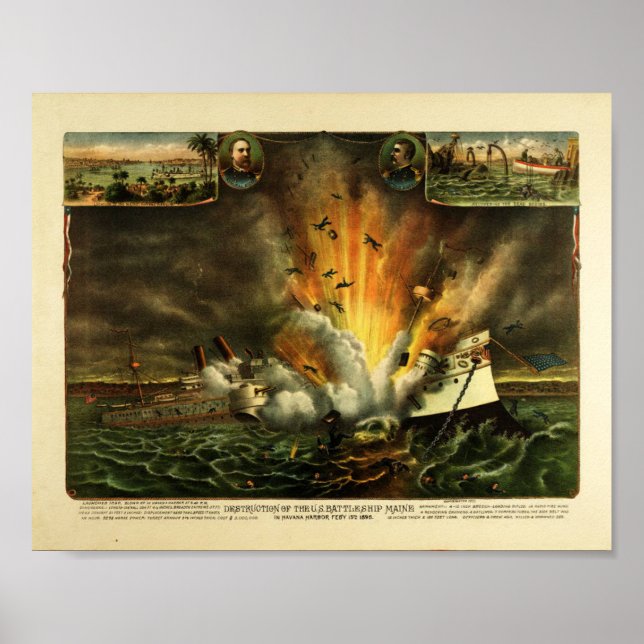 Poster Destruction de USS Maine (Devant)