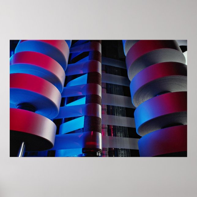 Poster Détail de la machine d'emballage industrielle (Devant)