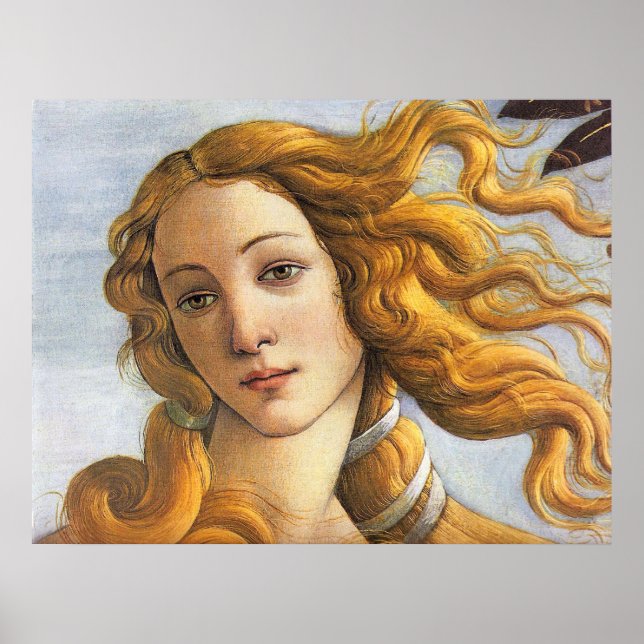 Poster Détail de la naissance de Vénus, Botticelli (Devant)