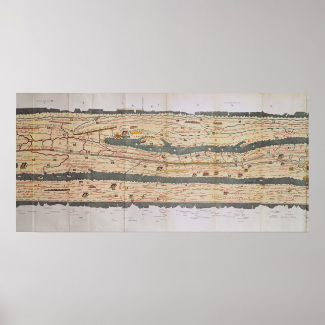 Poster Détail de la table Peutinger (Devant)