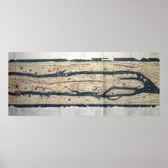 Poster Détail de la table Peutinger (Devant)