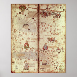 Poster Détail de l'Asie du Catalan