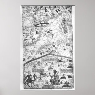 Poster Détail de l'Atlas Catalan, 1375