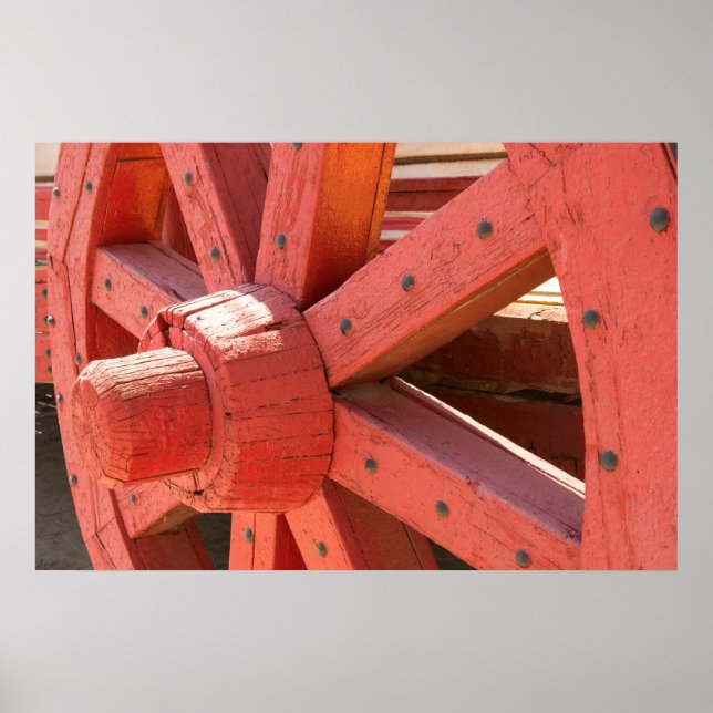 Poster Détail de roue de chariot (Devant)